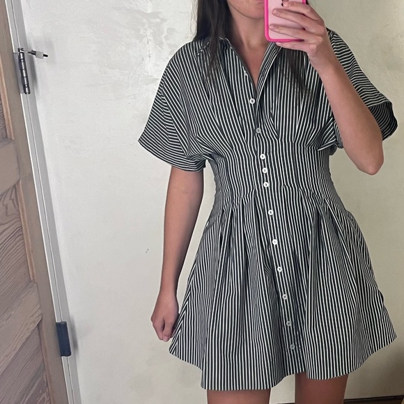 Anthropologie tobie mini Striped blue and White Dress - Picture 4 of 5